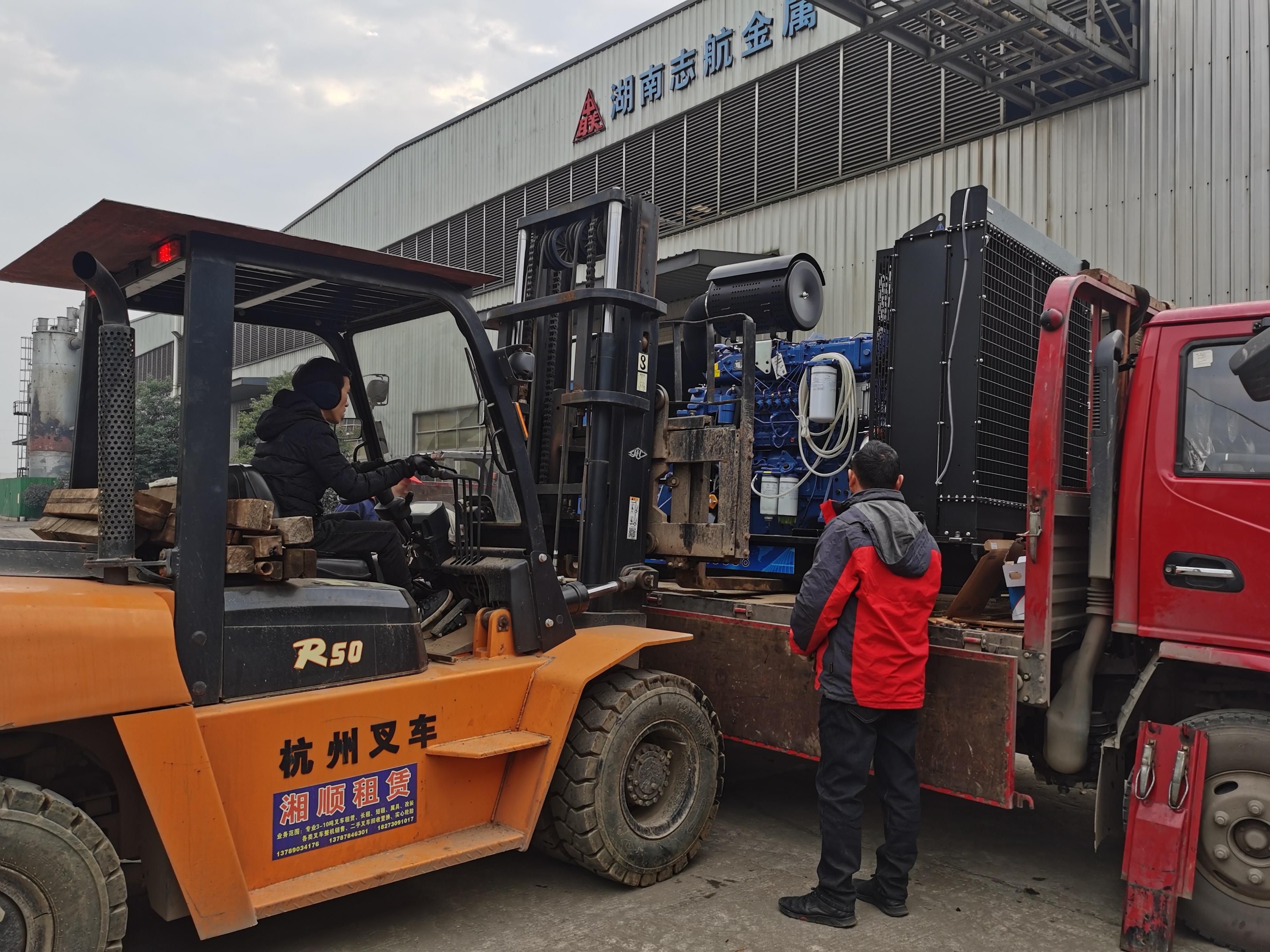 明邦500kw玉柴發(fā)電機(jī)在岳陽順利安裝完成
